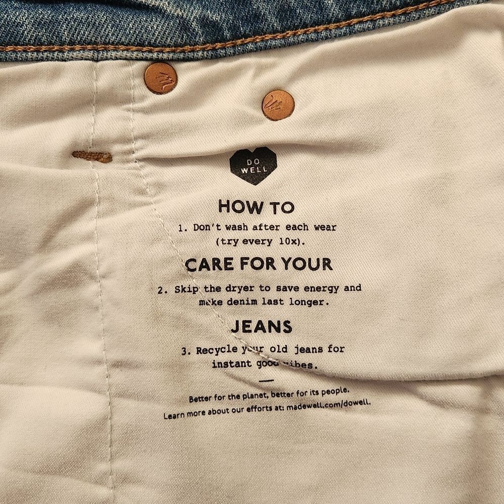 Madewell Womens The Perfect VintageJeans Blue Premium Denim Size 28 (6) - Picture 13 of 16